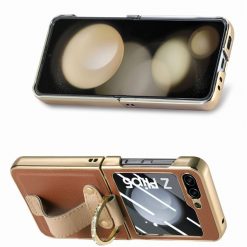 Kryt Bril case hnedý s ochranou na vonkajší displej – Samsung Galaxy Z Flip 5 | Kryty na mobil Kryty na mobil | Kryt Bril case hnedý s ochranou na vonkajší displej – Samsung Galaxy Z Flip 5 | Kryty na mobil