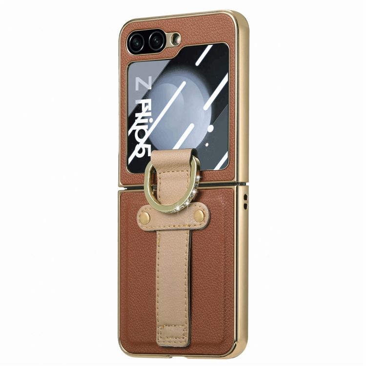 Kryt Bril case hnedý s ochranou na vonkajší displej – Samsung Galaxy Z Flip 5 | Kryty na mobil Kryty na mobil | Kryt Bril case hnedý s ochranou na vonkajší displej – Samsung Galaxy Z Flip 5 | Kryty na mobil