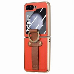 Kryt Bril case oranžový s ochranou na vonkajší displej – Samsung Galaxy Z Flip 5