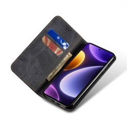 Peňaženkové puzdro Denim Texture čierne – Xiaomi Poco F5 | Kryty na mobil Kryty na mobil | Peňaženkové puzdro Denim Texture čierne – Xiaomi Poco F5 | Kryty na mobil