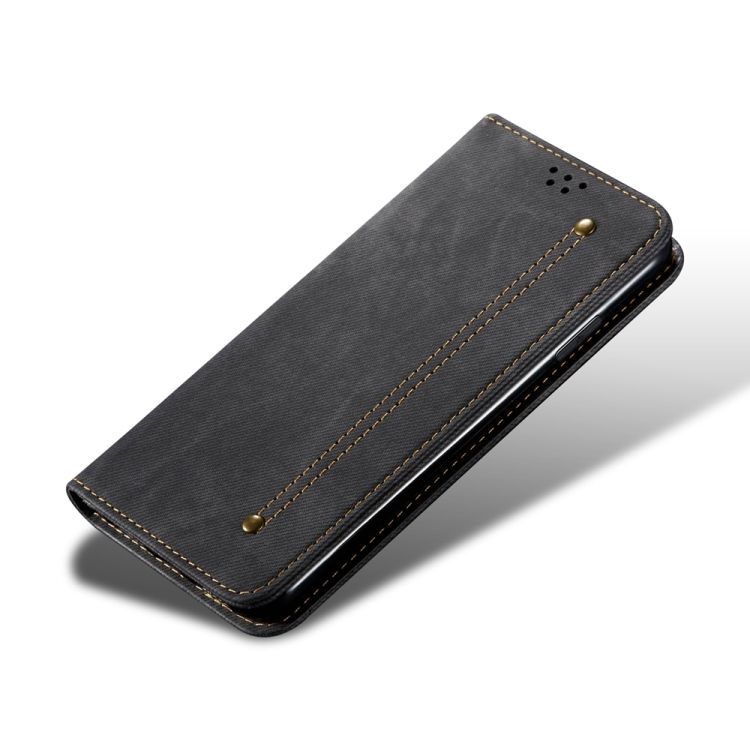 Peňaženkové puzdro Denim Texture čierne – Xiaomi Poco F5 | Kryty na mobil Kryty na mobil | Peňaženkové puzdro Denim Texture čierne – Xiaomi Poco F5 | Kryty na mobil