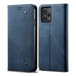 Kryty na mobil | Peňaženkové puzdro Denim Texture modré – Xiaomi Poco F5 | Kryty na mobil