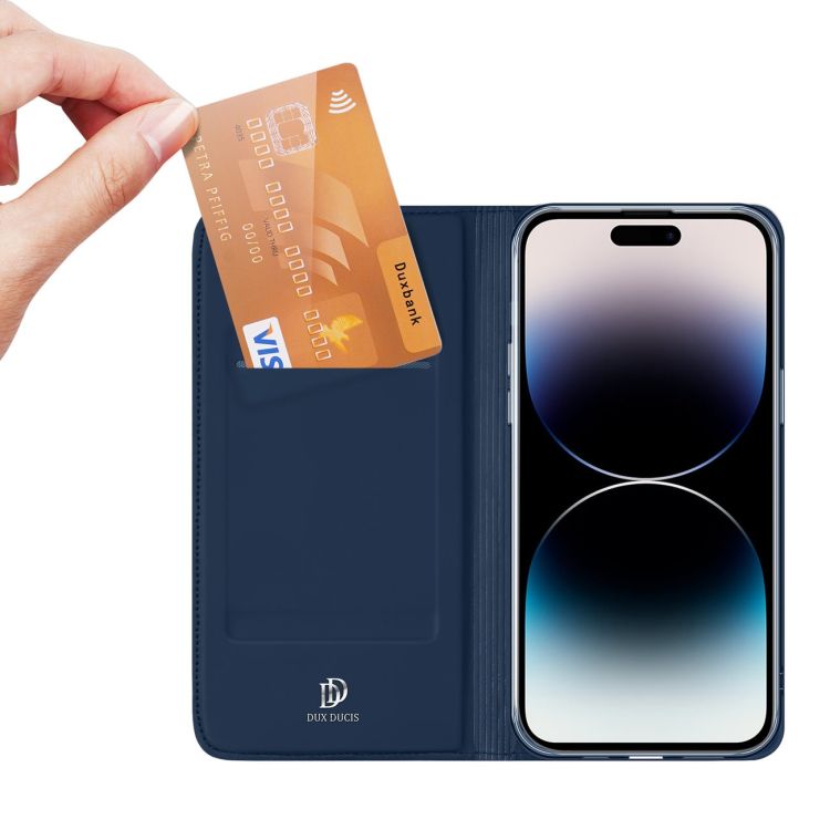 Peňaženkové puzdro Dux Ducis Skin Pro modré – Apple iPhone 15 Pro | Kryty na mobil Kryty na mobil | Peňaženkové puzdro Dux Ducis Skin Pro modré – Apple iPhone 15 Pro | Kryty na mobil