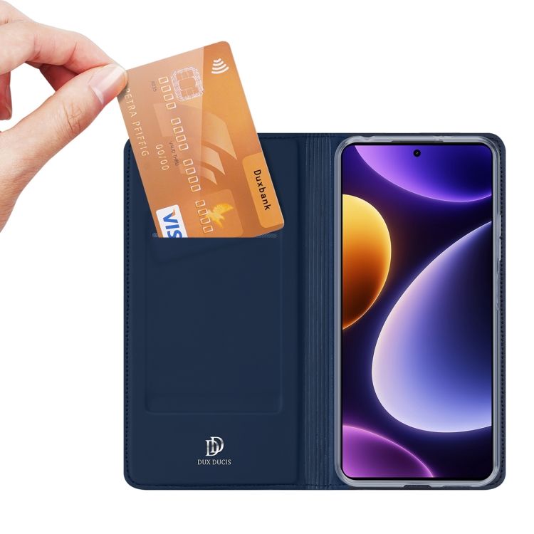 Peňaženkové puzdro Dux Ducis Skin Pro modré – Xiaomi Poco F5 | Kryty na mobil Kryty na mobil | Peňaženkové puzdro Dux Ducis Skin Pro modré – Xiaomi Poco F5 | Kryty na mobil