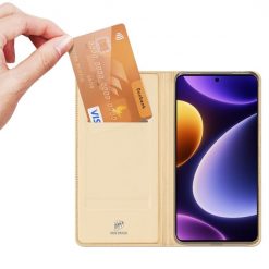 Peňaženkové puzdro Dux Ducis Skin Pro zlaté – Xiaomi Poco F5 | Kryty na mobil Kryty na mobil | Peňaženkové puzdro Dux Ducis Skin Pro zlaté – Xiaomi Poco F5 | Kryty na mobil