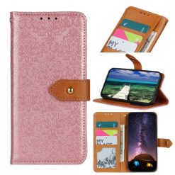 Kryty na mobil | Peňaženkové puzdro Embossing Pattern Kvety ružové – Xiaomi Poco F5 Pro | Kryty na mobil