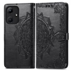 Peňaženkové puzdro Embossing Pattern Mandala Flower čierne – Infinix Hot 30i