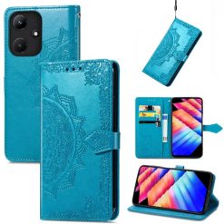 Peňaženkové puzdro Embossing Pattern Mandala Flower modré – Infinix Hot 30i | Kryty na mobil Kryty na mobil | Peňaženkové puzdro Embossing Pattern Mandala Flower modré – Infinix Hot 30i | Kryty na mobil