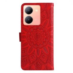 Peňaženkové puzdro Embossing Pattern Slnečnica červené – Vivo Y36 | Kryty na mobil Kryty na mobil | Peňaženkové puzdro Embossing Pattern Slnečnica červené – Vivo Y36 | Kryty na mobil