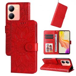 Peňaženkové puzdro Embossing Pattern Slnečnica červené – Vivo Y36 | Kryty na mobil Kryty na mobil | Peňaženkové puzdro Embossing Pattern Slnečnica červené – Vivo Y36 | Kryty na mobil