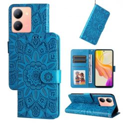 Peňaženkové puzdro Embossing Pattern Slnečnica modré – Vivo Y36 | Kryty na mobil Kryty na mobil | Peňaženkové puzdro Embossing Pattern Slnečnica modré – Vivo Y36 | Kryty na mobil