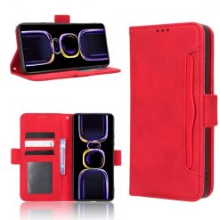 Kryty na mobil | Peňaženkové puzdro Slots case červené – Xiaomi Poco F5 Pro | Kryty na mobil