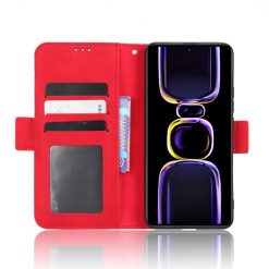 Kryty na mobil | Peňaženkové puzdro Slots case červené – Xiaomi Poco F5 Pro | Kryty na mobil