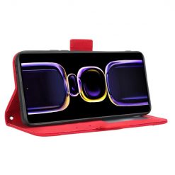 Kryty na mobil | Peňaženkové puzdro Slots case červené – Xiaomi Poco F5 Pro | Kryty na mobil