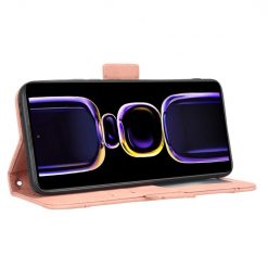 Kryty na mobil | Peňaženkové puzdro Slots case ružové – Xiaomi Poco F5 Pro | Kryty na mobil