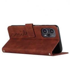 Kryty na mobil | Peňaženkové puzdro Smile case hnedé – Xiaomi Poco F5 | Kryty na mobil