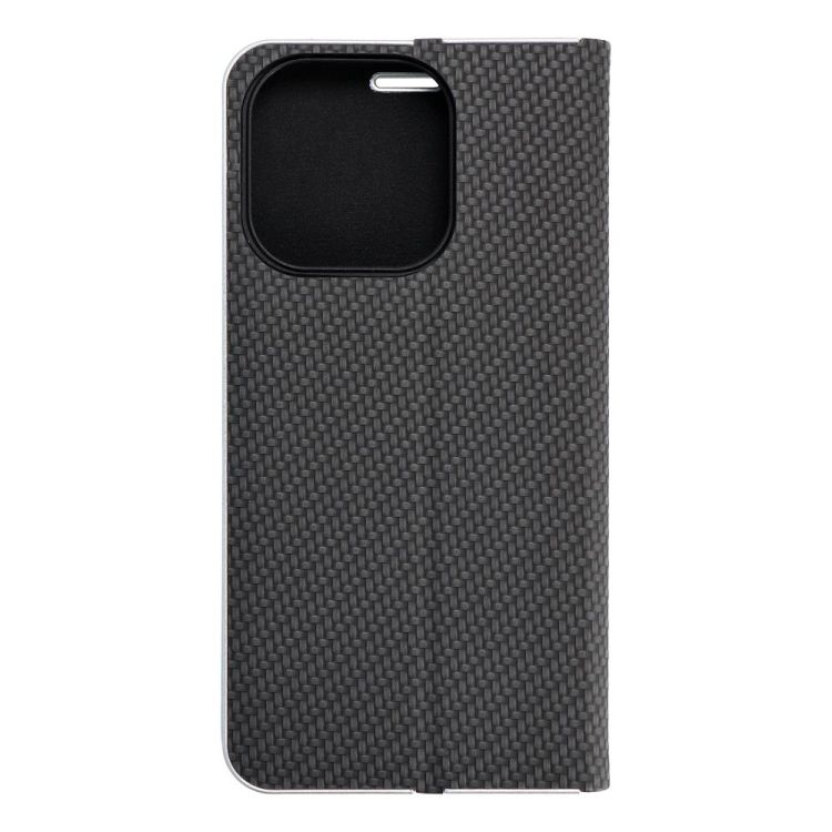 Knižkové puzdro Luna Carbon čierne – Apple iPhone 15 Pro | Kryty na mobil Kryty na mobil | Knižkové puzdro Luna Carbon čierne – Apple iPhone 15 Pro | Kryty na mobil