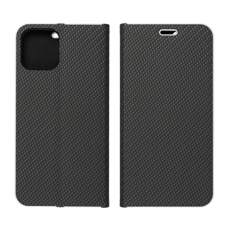 Knižkové puzdro Luna Carbon čierne – Apple iPhone 15 Pro | Kryty na mobil Kryty na mobil | Knižkové puzdro Luna Carbon čierne – Apple iPhone 15 Pro | Kryty na mobil