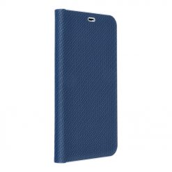 Kryty na mobil | Knižkové puzdro Luna Carbon modré – Apple iPhone 15 | Kryty na mobil