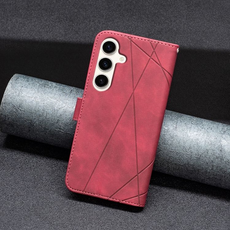 Knižkové puzdro Rhombus červené – Samsung Galaxy S23 FE | Kryty na mobil Kryty na mobil | Knižkové puzdro Rhombus červené – Samsung Galaxy S23 FE | Kryty na mobil