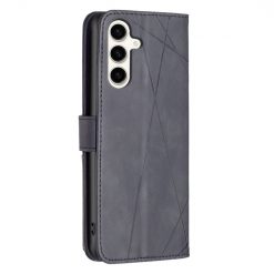 Kryty na mobil | Knižkové puzdro Rhombus čierne – Samsung Galaxy S23 FE | Kryty na mobil