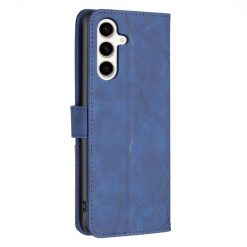 Kryty na mobil | Knižkové puzdro Rhombus modré – Samsung Galaxy S23 FE | Kryty na mobil
