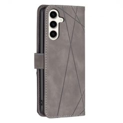 Kryty na mobil | Knižkové puzdro Rhombus sivé – Samsung Galaxy S23 FE | Kryty na mobil