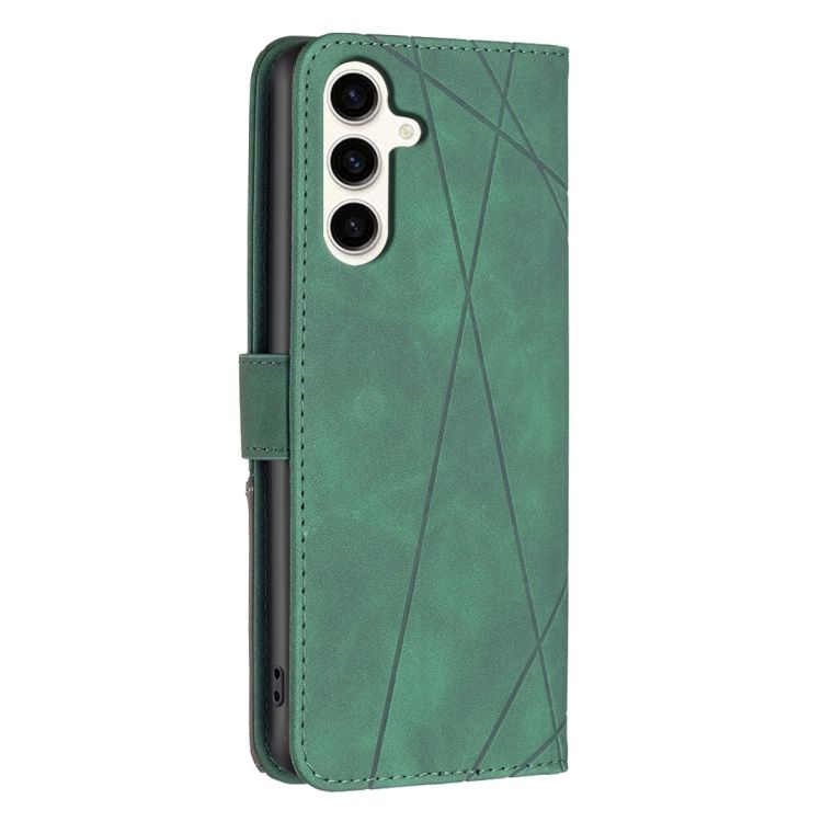 Knižkové puzdro Rhombus zelené – Samsung Galaxy S23 FE | Kryty na mobil Kryty na mobil | Knižkové puzdro Rhombus zelené – Samsung Galaxy S23 FE | Kryty na mobil
