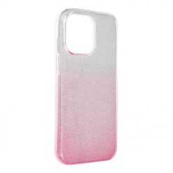 Kryty na mobil | Ligotavý Kryt Forcell Shining transparentno-ružový – Apple iPhone 15 Pro Max | Kryty na mobil