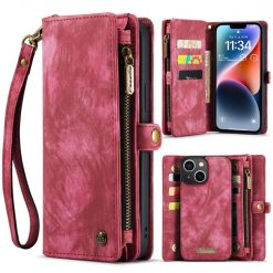 Multifunkčné peňaženkové puzdro CaseMe Detachable červené – Apple iPhone 15 | Kryty na mobil Kryty na mobil | Multifunkčné peňaženkové puzdro CaseMe Detachable červené – Apple iPhone 15 | Kryty na mobil