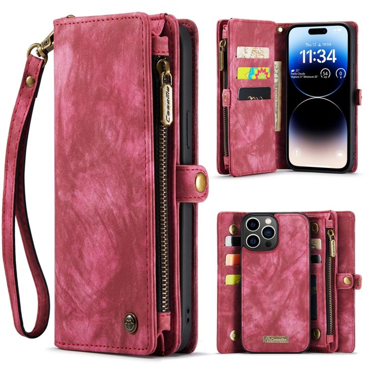 Multifunkčné peňaženkové puzdro CaseMe Detachable červené – Apple iPhone 15 Pro Max | Kryty na mobil Kryty na mobil | Multifunkčné peňaženkové puzdro CaseMe Detachable červené – Apple iPhone 15 Pro Max | Kryty na mobil