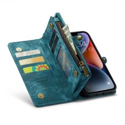 Kryty na mobil | Multifunkčné peňaženkové puzdro CaseMe Detachable modré – Apple iPhone 15 | Kryty na mobil