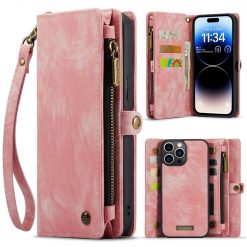 Multifunkčné peňaženkové puzdro CaseMe Detachable ružové – Apple iPhone 15 Pro | Kryty na mobil Kryty na mobil | Multifunkčné peňaženkové puzdro CaseMe Detachable ružové – Apple iPhone 15 Pro | Kryty na mobil
