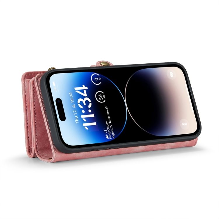 Multifunkčné peňaženkové puzdro CaseMe Detachable ružové – Apple iPhone 15 Pro | Kryty na mobil Kryty na mobil | Multifunkčné peňaženkové puzdro CaseMe Detachable ružové – Apple iPhone 15 Pro | Kryty na mobil