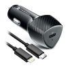 Kryty na mobil | Nabíjačka do auta Blue Star 20W USB-C čierna + kábel USB-C | Kryty na mobil