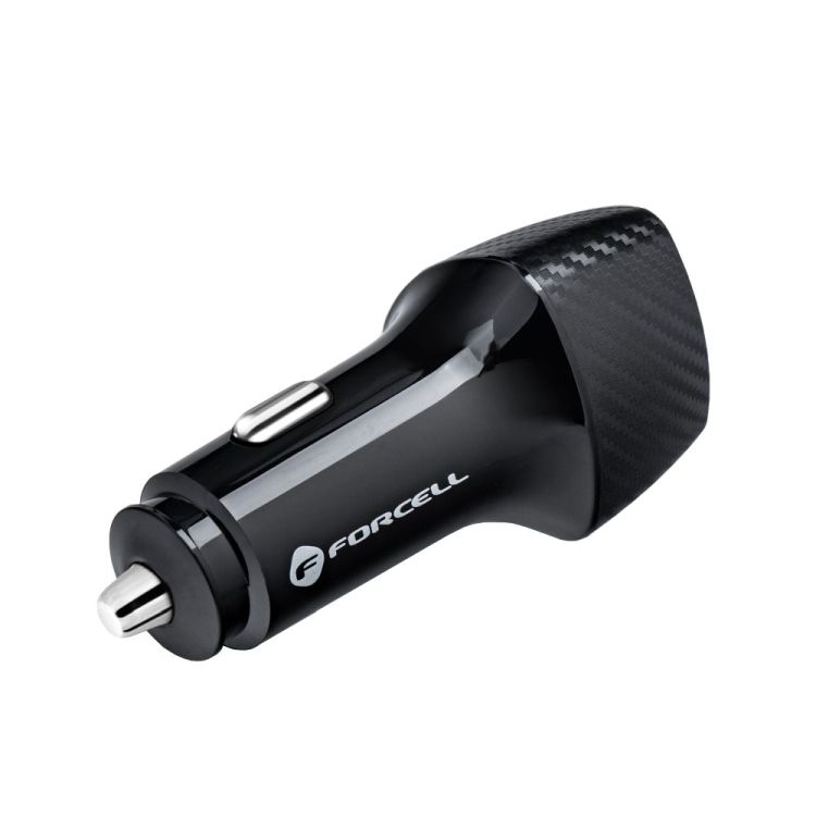 Nabíjačka do auta Forcell Carbon car charger USB-C 3.0 PD20W CC50-1C čierna + kábel USB-C PD60W | Kryty na mobil Kryty na mobil | Nabíjačka do auta Forcell Carbon car charger USB-C 3.0 PD20W CC50-1C čierna + kábel USB-C PD60W | Kryty na mobil