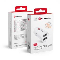 Nabíjačka do auta Forcell Mini car charger 2xUSB 3.1A CC-SJ02 biela | Kryty na mobil Kryty na mobil | Nabíjačka do auta Forcell Mini car charger 2xUSB 3.1A CC-SJ02 biela | Kryty na mobil