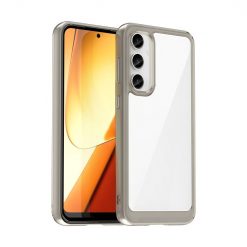 Kryty na mobil | Ochranný kryt Colorful Acrylic case transparentno-sivý – Samsung Galaxy S23 FE | Kryty na mobil