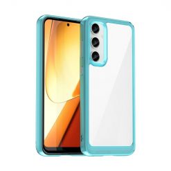Kryty na mobil | Ochranný kryt Colorful Acrylic case transparentno-modrý – Samsung Galaxy S23 FE | Kryty na mobil