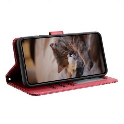 Peňaženkové puzdro Embossing Pattern Mačky červené – Apple iPhone 15 Pro | Kryty na mobil Kryty na mobil | Peňaženkové puzdro Embossing Pattern Mačky červené – Apple iPhone 15 Pro | Kryty na mobil