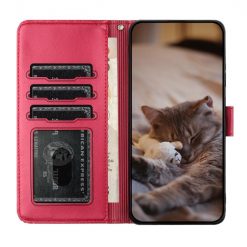 Peňaženkové puzdro Embossing Pattern Mačky červené – Apple iPhone 15 Pro | Kryty na mobil Kryty na mobil | Peňaženkové puzdro Embossing Pattern Mačky červené – Apple iPhone 15 Pro | Kryty na mobil