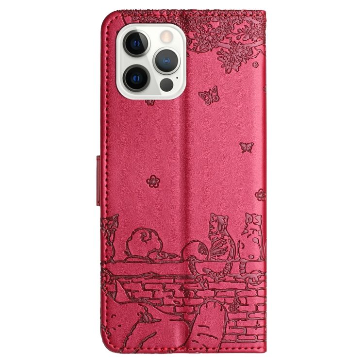 Peňaženkové puzdro Embossing Pattern Mačky červené – Apple iPhone 15 Pro Max | Kryty na mobil Kryty na mobil | Peňaženkové puzdro Embossing Pattern Mačky červené – Apple iPhone 15 Pro Max | Kryty na mobil