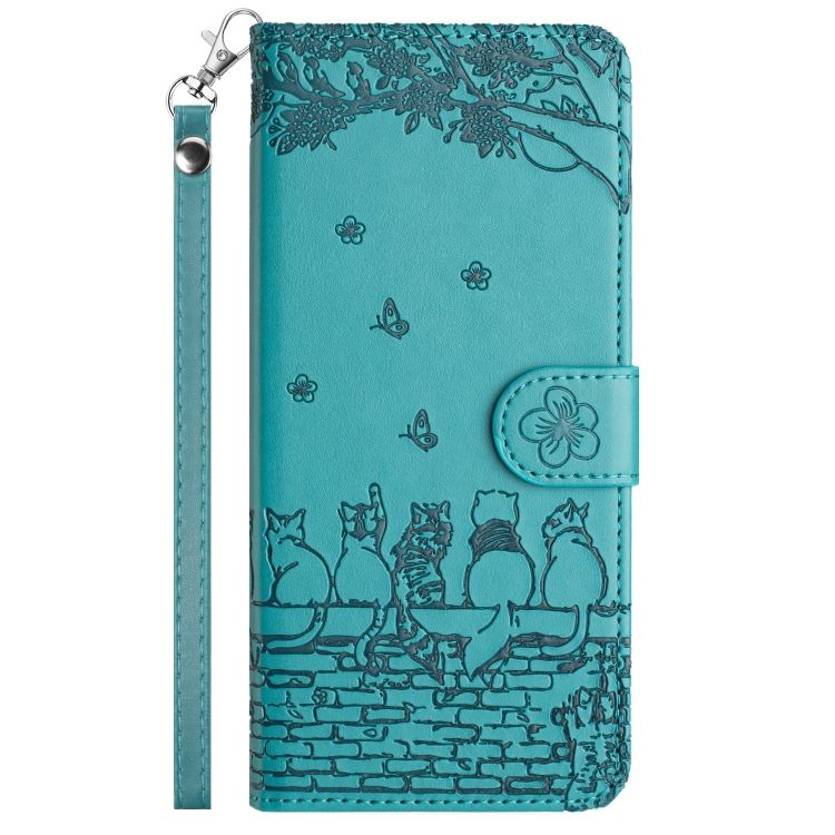 Peňaženkové puzdro Embossing Pattern Mačky modré – Apple iPhone 15 | Kryty na mobil Kryty na mobil | Peňaženkové puzdro Embossing Pattern Mačky modré – Apple iPhone 15 | Kryty na mobil