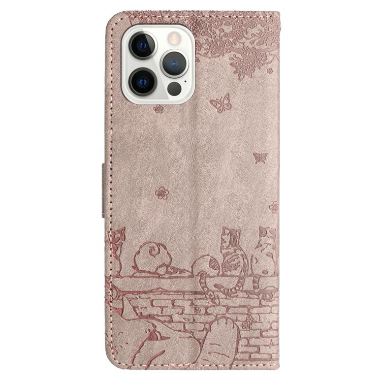 Peňaženkové puzdro Embossing Pattern Mačky sivé – Apple iPhone 15 Pro Max | Kryty na mobil Kryty na mobil | Peňaženkové puzdro Embossing Pattern Mačky sivé – Apple iPhone 15 Pro Max | Kryty na mobil