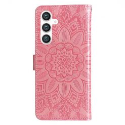 Peňaženkové puzdro Embossing Pattern Slnečnica ružové – Samsung Galaxy S23 FE | Kryty na mobil Kryty na mobil | Peňaženkové puzdro Embossing Pattern Slnečnica ružové – Samsung Galaxy S23 FE | Kryty na mobil