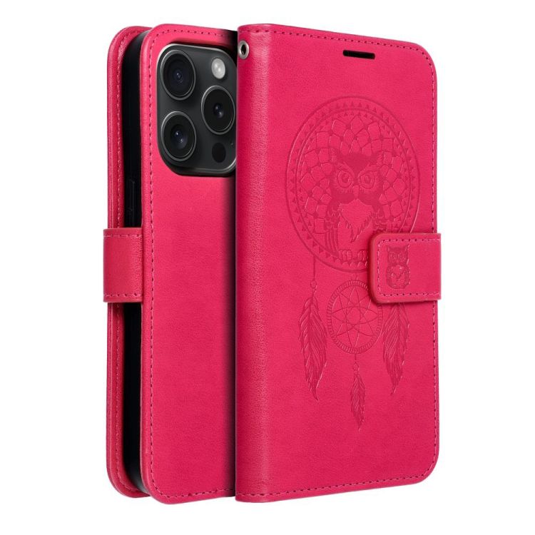 Peňaženkové puzdro Mezzo dreamcatcher tmavoružové – Apple iPhone 15 Pro | Kryty na mobil Kryty na mobil | Peňaženkové puzdro Mezzo dreamcatcher tmavoružové – Apple iPhone 15 Pro | Kryty na mobil