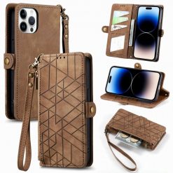 Kryty na mobil | Peňaženkové puzdro Purse case hnedé – Apple iPhone 15 Pro | Kryty na mobil