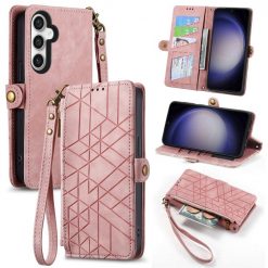 Kryty na mobil | Peňaženkové puzdro Purse case ružové – Samsung Galaxy S23 FE | Kryty na mobil