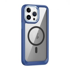Zadný Kryt Carbon Fiber MagSafe transparentno-modrý – Apple iPhone 15 Pro | Kryty na mobil Kryty na mobil | Zadný Kryt Carbon Fiber MagSafe transparentno-modrý – Apple iPhone 15 Pro | Kryty na mobil