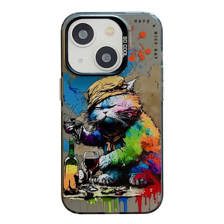 Zadný kryt na mobil Oil Painting case Pijúci kocúr – Apple iPhone 15 | Kryty na mobil Kryty na mobil | Zadný kryt na mobil Oil Painting case Pijúci kocúr – Apple iPhone 15 | Kryty na mobil